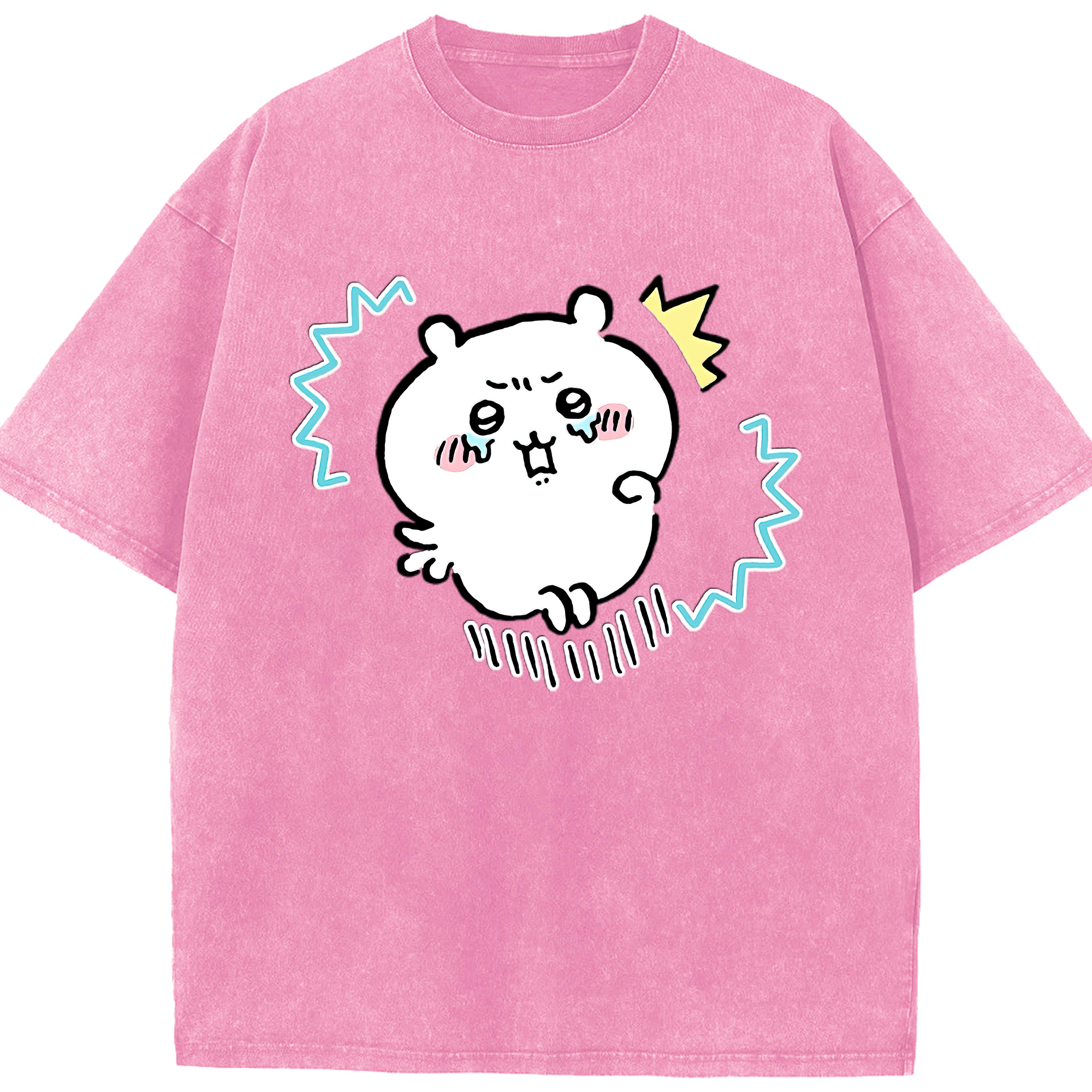 （画像用） ちいかわ ちいかわ Chii-kawa chiikawa 綿100% ヴィンテージ風 半袖Tシャツ（フロントプリント）